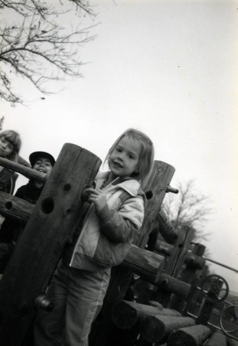 Children on a play structure