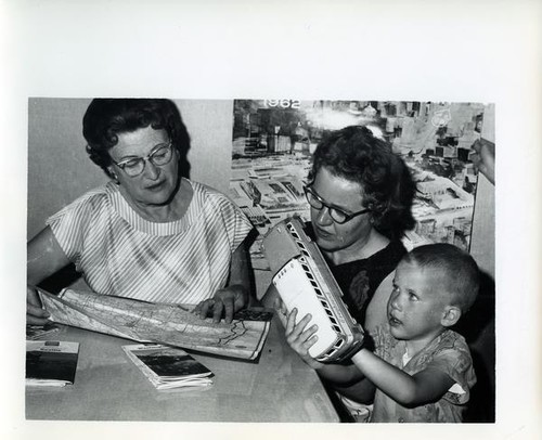 Mrs. Charlotte Quebl, Mrs. Edward Stayton and Gilbert Stayton