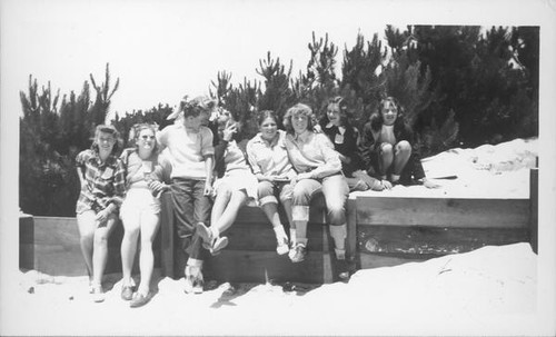 Delegates from the Younger Girls Conference posing outside