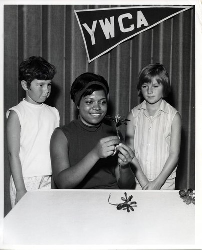 Women working on a flower craft