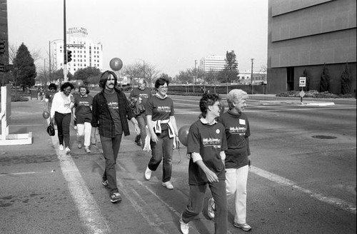 People participating in the 1986 y-Walk