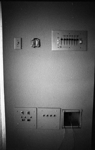 Wall with electrical switches