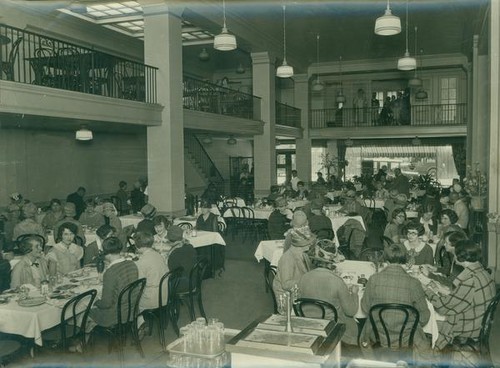 Women having a meal in a restaurant