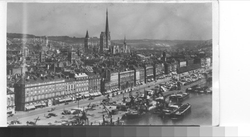 Rouen from bridge, France