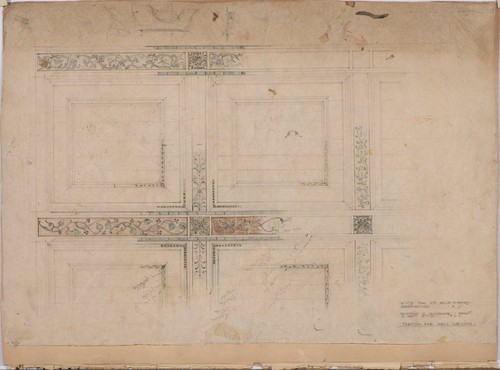 Lucile Lloyd: Sketch for great hall ceiling ornament (Scarborough, New York)