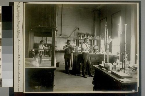 Laboratory Bayonne Refinery where analyses of the Crude material and other working tests of the process are worked out