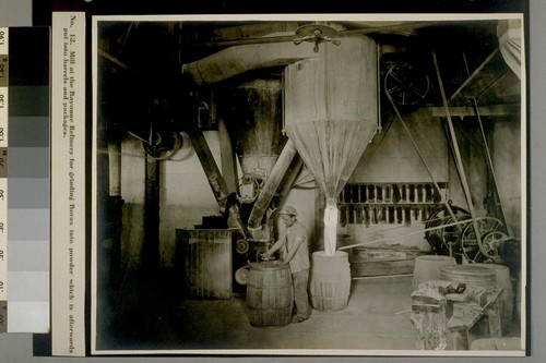 Mill at the Bayonne Refinery for grinding Borax into powder which is afterwards put into barrels and packages