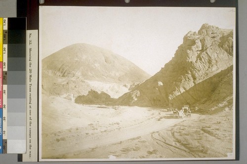 Showing the 20 Mule Team resting at one of the camps on the way