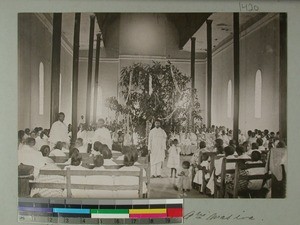 Interior view of Ambohimasina Church, Madagascar, ca.1910