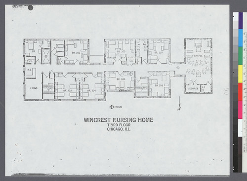 Floor Plan of the Wincrest Nursing Home, third floor