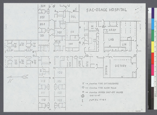 Floor Plan of Sac-Osage Hospital