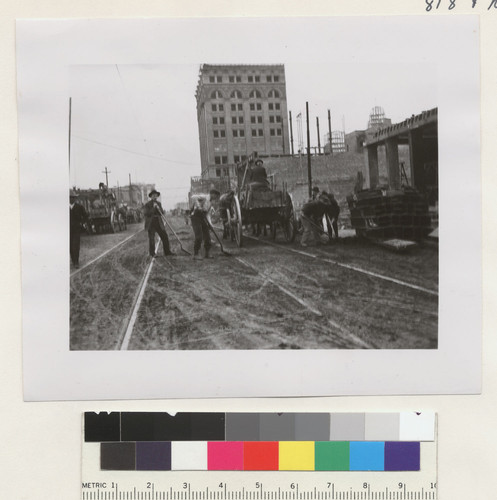 [Street cleaning scene. Mission St.]