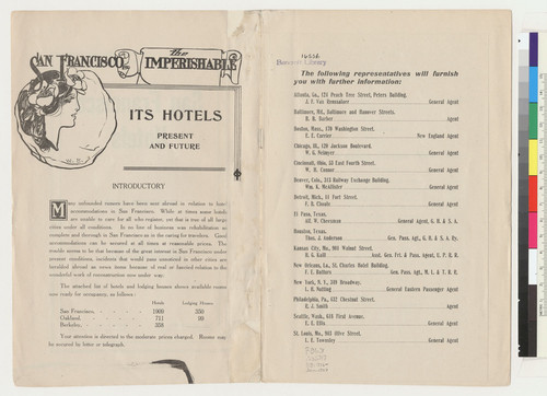 San Francisco Hotels: October 1906