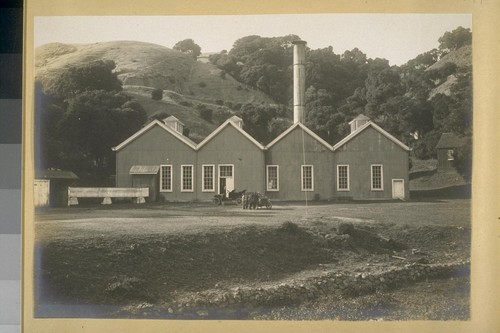 [Damage to San Francisco's water supply: unidentified building in rural area, presumably related to Spring Valley Water Co.?]