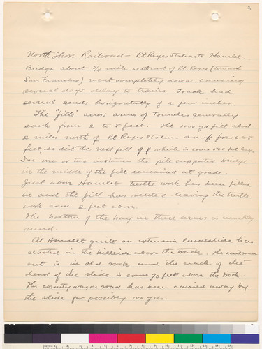 California State Earthquake Investigation Commission, Reports and Notes on Earthquake Investigations: Letter and notes to Andrew Lawson from R.S. Stolway: June 30, 1906