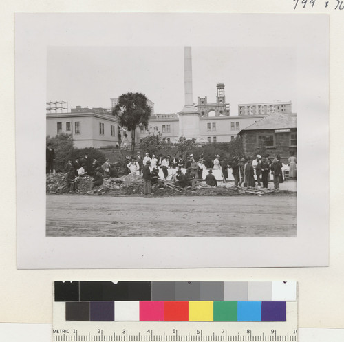 [Scene at relief benefit event during street cleaning day. Union Square.]