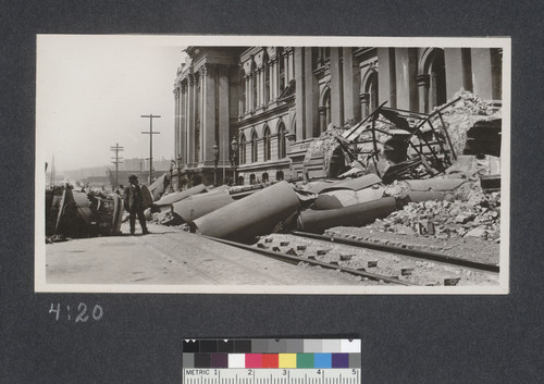 Ruins New City Hall, south side. Apr. 1906