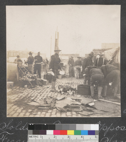 Soldier's Camp. Opposite Ferry Building, San Francisco, Cal