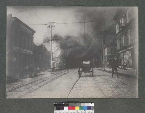 [Building on fire, Howard St. at Second.]