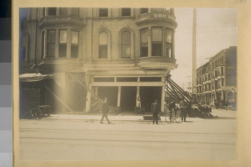 [Earthquake damage to wood frame buildings, San Francisco.]