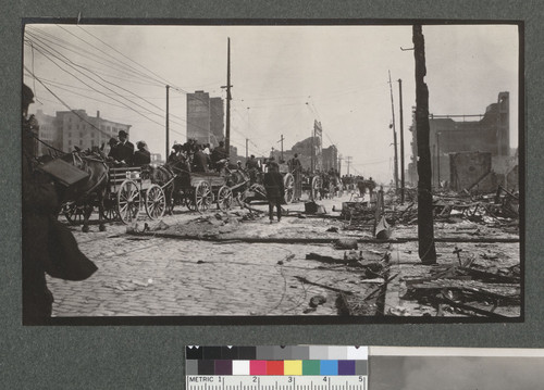 [Procession of refugees? Unidentified location.]