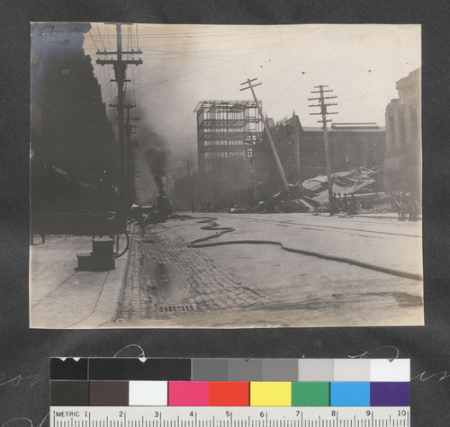 Hobsons' Corner in Ruins, South First Street, San Jose, Cal