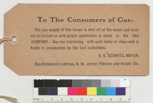 To the Consumers of Gas [label]