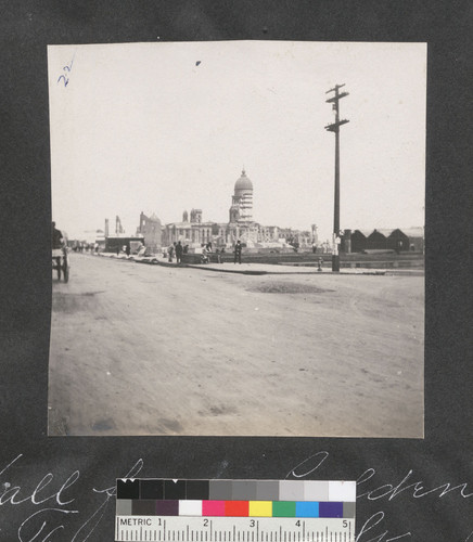 City Hall from Golden Gate Ave and Franklin St. San Francisco, Cal