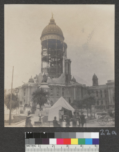 [Relief tents on grounds of City Hall.]