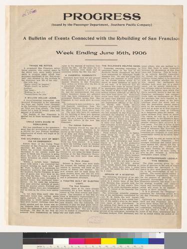 Journal of progress: A Bulletin of Events connected with the rebuilding of San Francisco