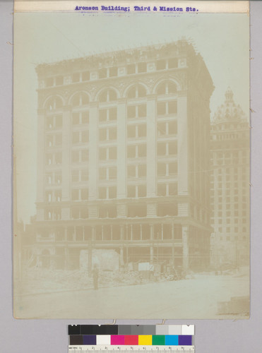Aronson Building; Third & Mission Sts. [Call Building at Third and Market St. in distance, right.]