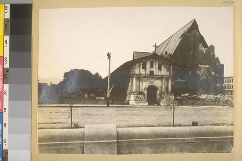 [Earthquake damage to church: Mission Dolores.]