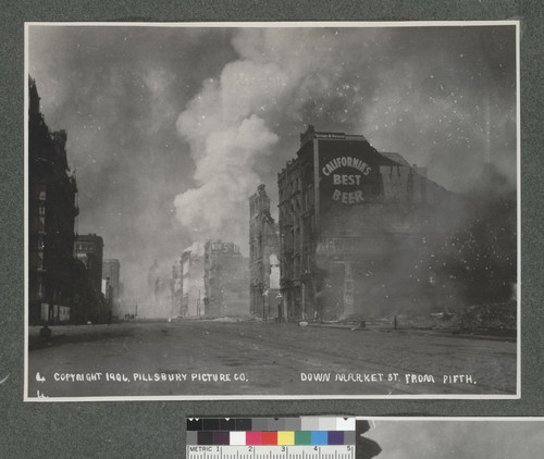 Down Market St. from Fifth. [During fire.]