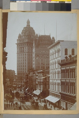 [Market Street and the Call Building before the earthquake]