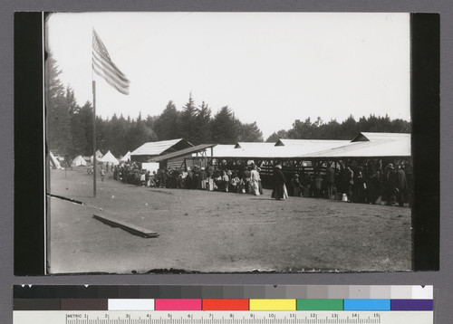 [Relief line in refugee camp. Golden Gate Park.]