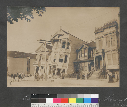 Earthquake destruction on Howard Street. S.F. Cal