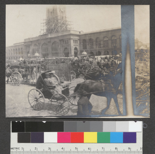 Ferry Bldg. [Traffic at Market and East Streets.]