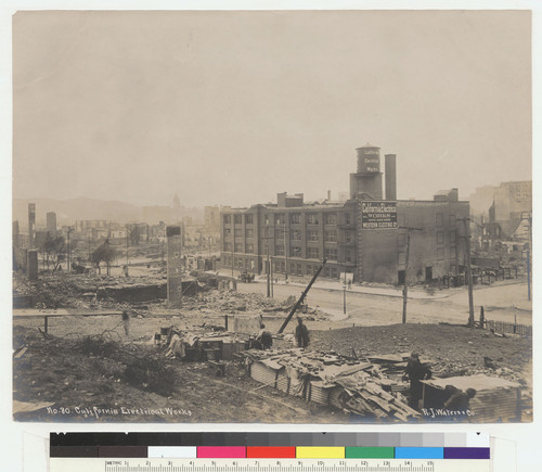 No. 80. California Electrical Works. [Western Electric Co., Folsom St. Refugee structures in foreground.]