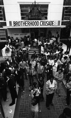 Brotherhood Crusade winter holiday event, Los Angeles, 1982