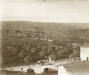 Huts and Haoussa village, in Yoko, in Cameroon
