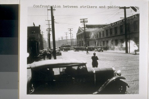 Confrontation between strikers and police