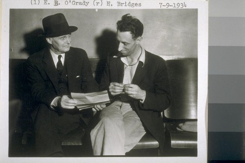 [left] E. B. O'Grady, and [right] Harry Bridges, 7-9-1934