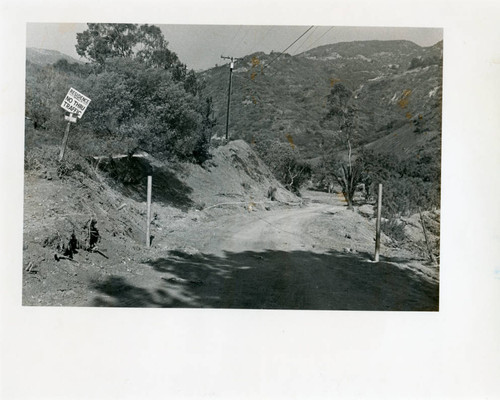 Residential road in Malibu, 1980s