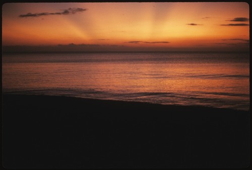 Sunset over beach