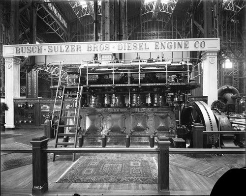 Busch-Sulzer Bros. Diesel Engine Company’s exhibit. Fourth image