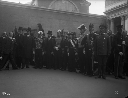 Several men in uniforms at a special event