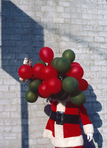 Santa Claus with balloons