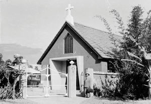 Taiwan Lutheran Church/TLC, 1956. The Resurrection Church at Tso Ying, Kaohsiung. The Pastor in