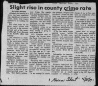 Slight rise in county crime rate