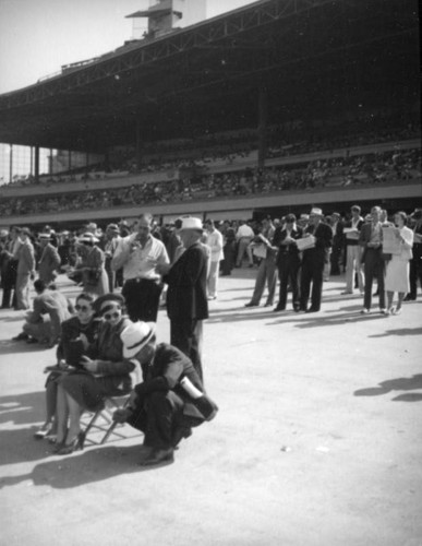 Waiting for a race at Hollywood Park